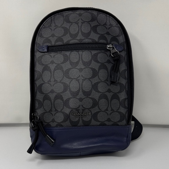 Coach Messenger Bag in Black and Navy - Picture 1 of 4